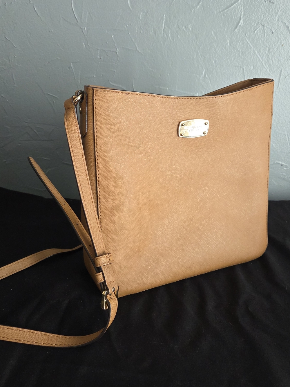 Michael Kors Camel Tan Saffiano Crossbody Bag
